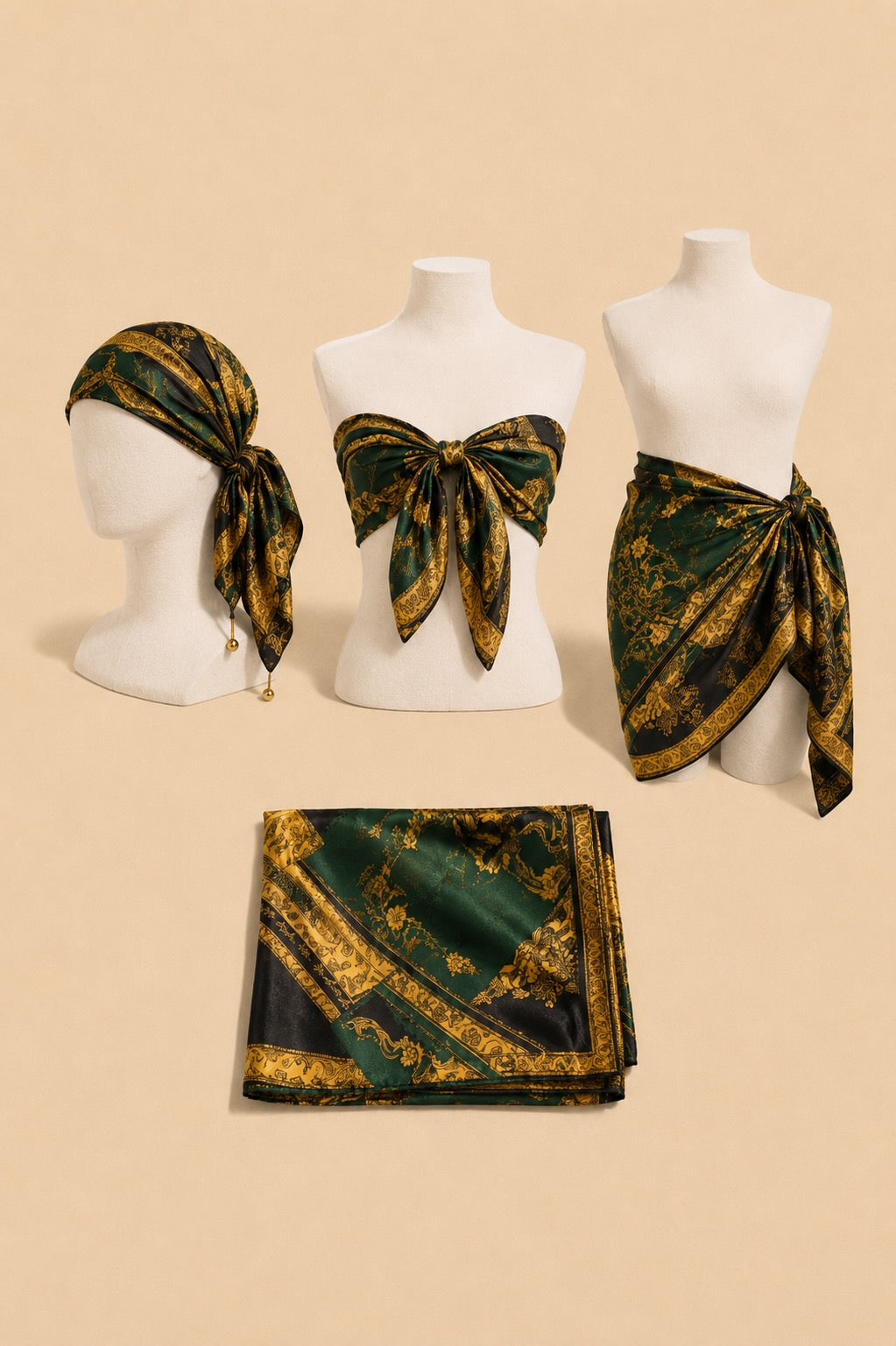 Emerald Baroque Scarf